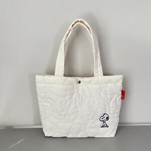 Rootote x Peanuts Snoopy Quilted Small Handbag in White NWOT